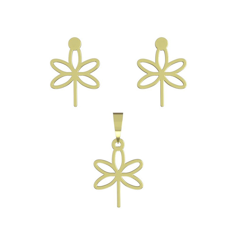 نیم ست طلا 18 عیار زنانه مدوپد مدل برگ کد NA15999 نیم ست طلا 18 عیار زنانه مدوپد مدل برگ کد NA15999