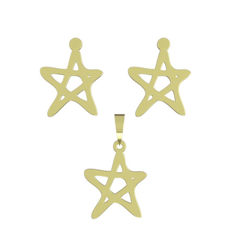 نیم ست طلا 18 عیار زنانه مدوپد مدل ستاره کد NA16151 نیم ست طلا 18 عیار زنانه مدوپد مدل ستاره کد NA16151