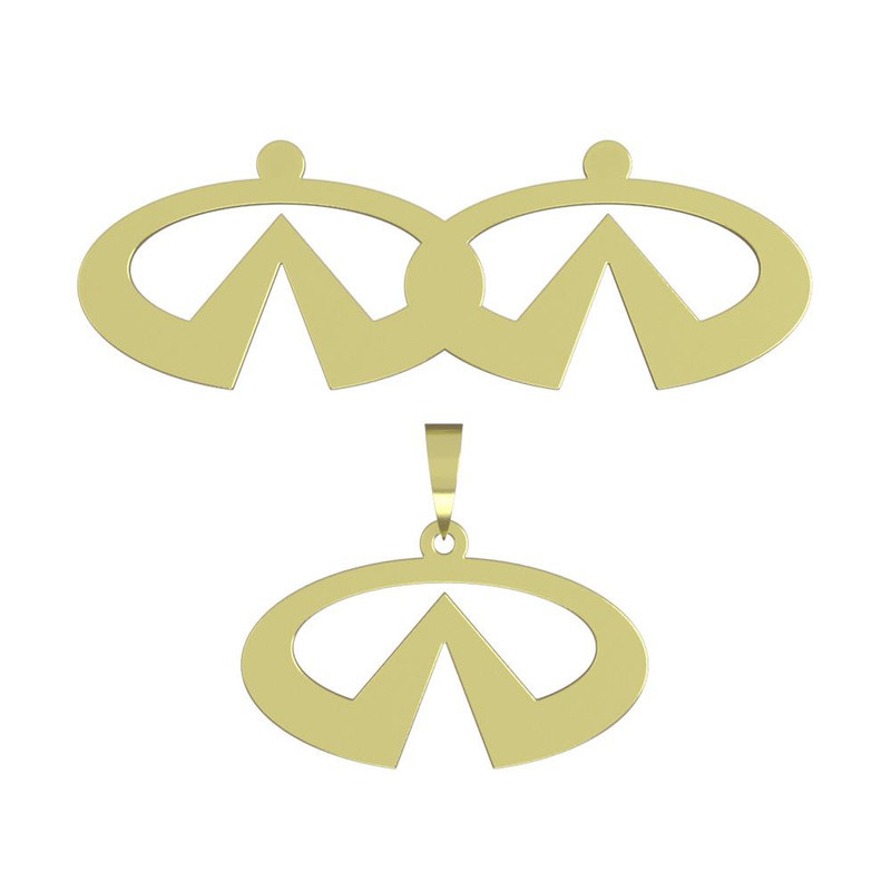 نیم ست طلا 18 عیار زنانه مدوپد مدل اینفینیتی کد NA16211