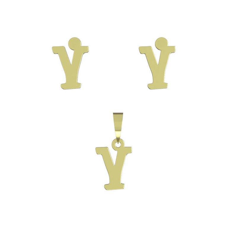 نیم ست طلا 18 عیار زنانه مدوپد مدل حرف Y کد NA16664 نیم ست طلا 18 عیار زنانه مدوپد مدل حرف Y کد NA16664