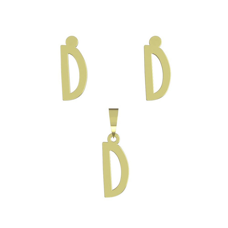 نیم ست طلا 18 عیار زنانه مدوپد مدل حرف D کد NA16736 نیم ست طلا 18 عیار زنانه مدوپد مدل حرف D کد NA16736