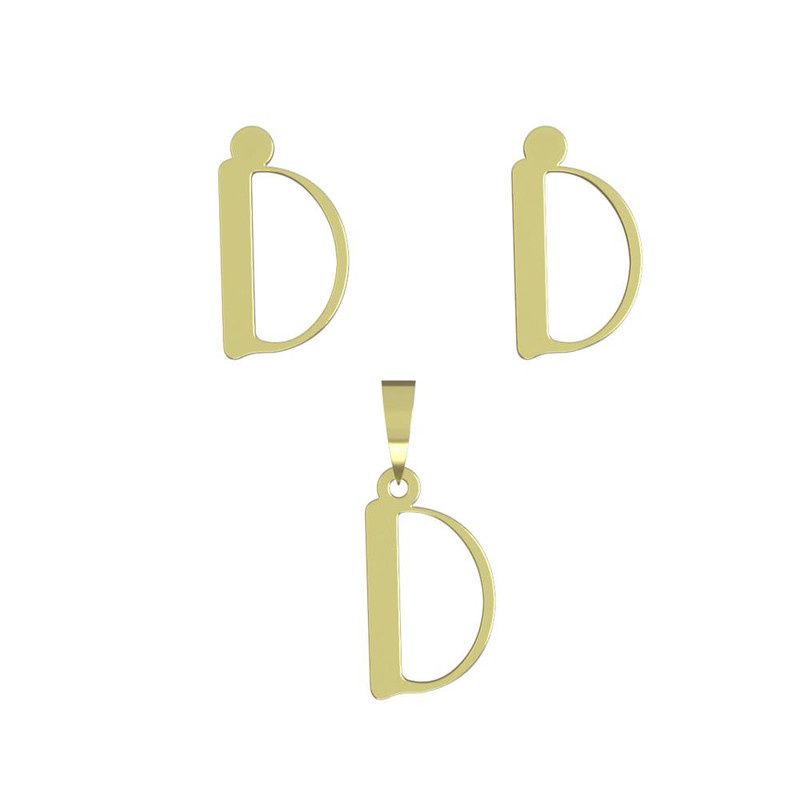 نیم ست طلا 18 عیار زنانه مدوپد مدل حرف D کد NA16784 نیم ست طلا 18 عیار زنانه مدوپد مدل حرف D کد NA16784