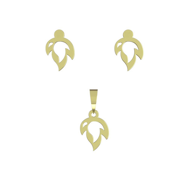 نیم ست طلا 18 عیار زنانه مدوپد مدل آتش کد NA10546 نیم ست طلا 18 عیار زنانه مدوپد مدل آتش کد NA10546