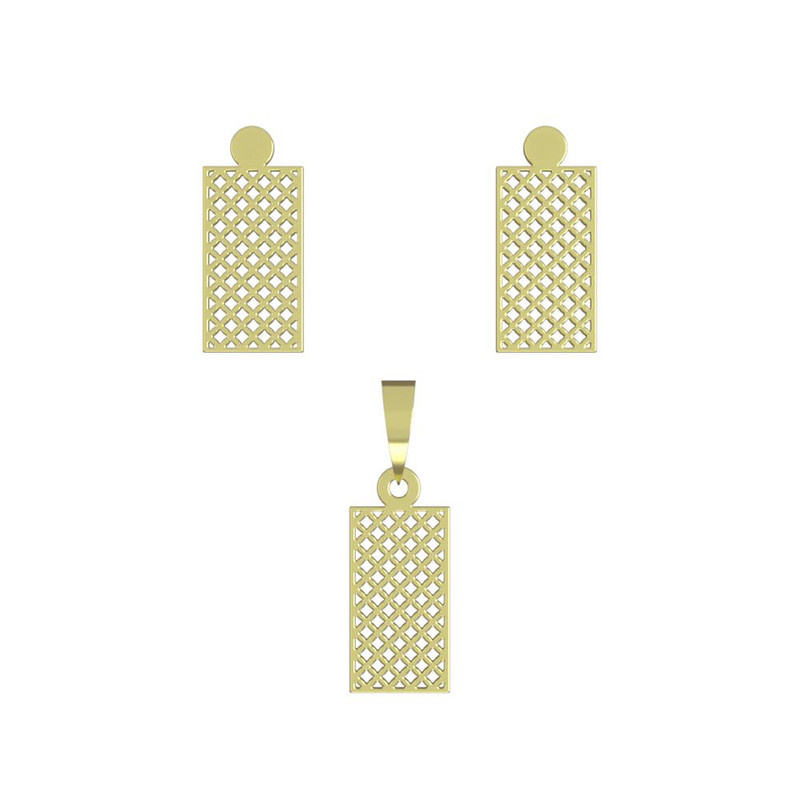 نیم ست طلا 18 عیار زنانه مدوپد مدل مستطیل کد NA10556 نیم ست طلا 18 عیار زنانه مدوپد مدل مستطیل کد NA10556