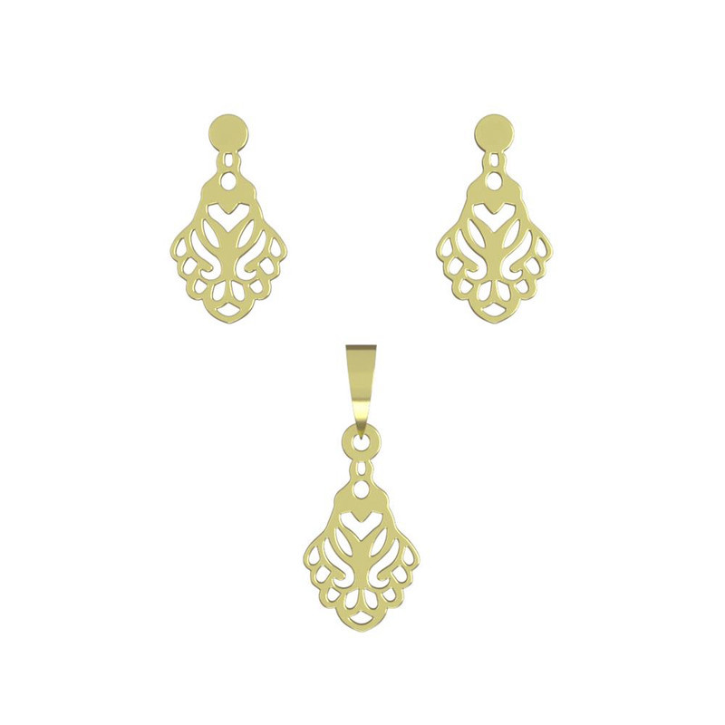 نیم ست طلا 18 عیار زنانه مدوپد مدل اسلیمی کد NA10622 نیم ست طلا 18 عیار زنانه مدوپد مدل اسلیمی کد NA10622