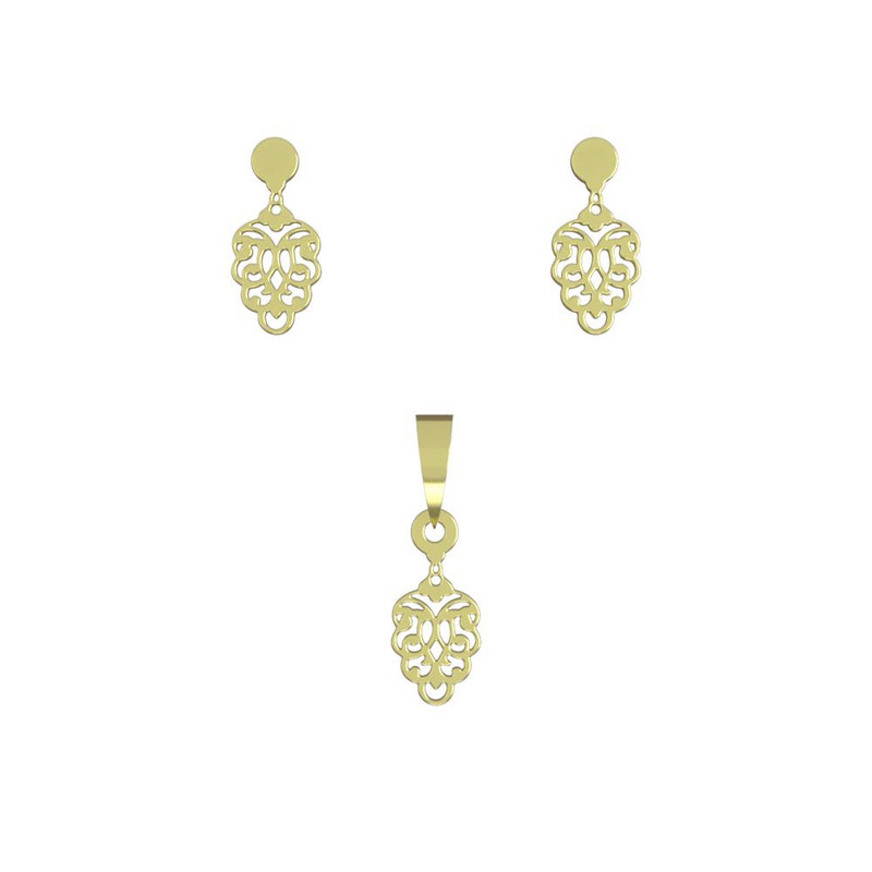 نیم ست طلا 18 عیار زنانه مدوپد مدل اسلیمی کد NA10674