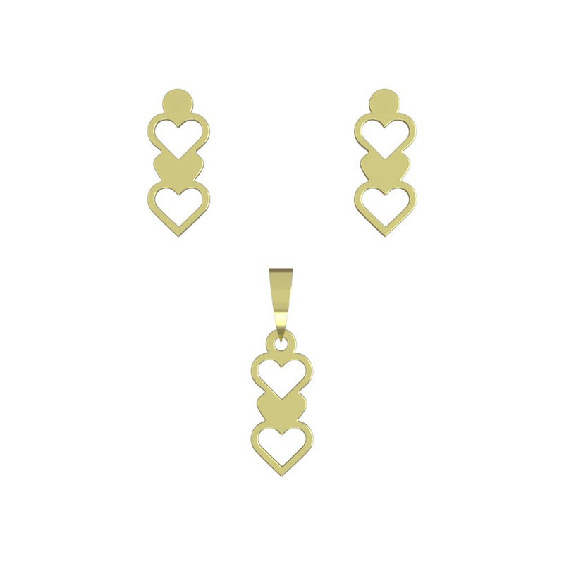 نیم ست طلا 18 عیار زنانه مدوپد مدل قلب کد NA10700 نیم ست طلا 18 عیار زنانه مدوپد مدل قلب کد NA10700