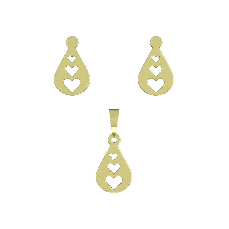 نیم ست طلا 18 عیار زنانه مدوپد مدل قلب کد NA10712 نیم ست طلا 18 عیار زنانه مدوپد مدل قلب کد NA10712