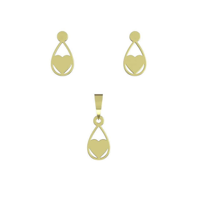 نیم ست طلا 18 عیار زنانه مدوپد مدل قلب کد NA10722 نیم ست طلا 18 عیار زنانه مدوپد مدل قلب کد NA10722