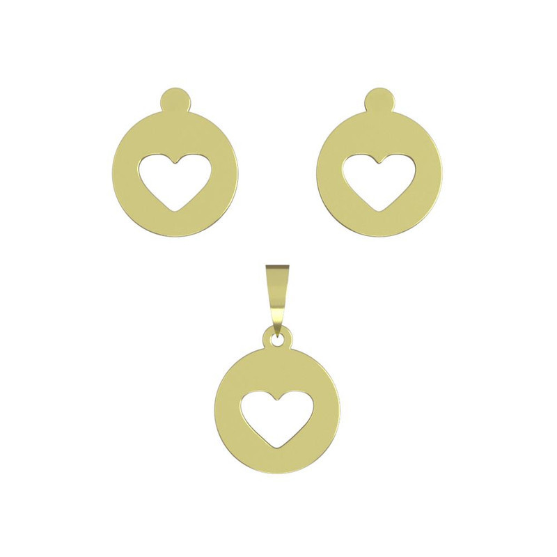 نیم ست طلا 18 عیار زنانه مدوپد مدل قلب کد NA10730 نیم ست طلا 18 عیار زنانه مدوپد مدل قلب کد NA10730