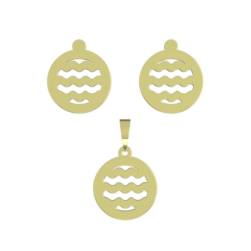 نیم ست طلا 18 عیار زنانه مدوپد مدل دایره کد NA10756 نیم ست طلا 18 عیار زنانه مدوپد مدل دایره کد NA10756