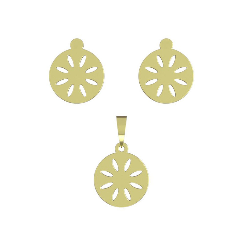 نیم ست طلا 18 عیار زنانه مدوپد مدل دایره کد NA10759 نیم ست طلا 18 عیار زنانه مدوپد مدل دایره کد NA10759