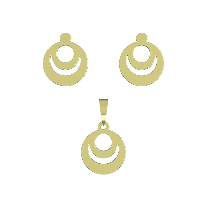 نیم ست طلا 18 عیار زنانه مدوپد مدل دایره کد NA10770 نیم ست طلا 18 عیار زنانه مدوپد مدل دایره کد NA10770