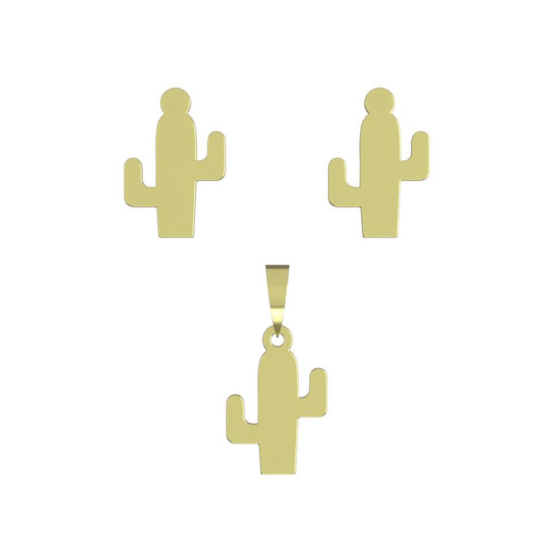 نیم ست طلا 18 عیار زنانه مدوپد مدل کاکتوس کد NA10795 نیم ست طلا 18 عیار زنانه مدوپد مدل کاکتوس کد NA10795