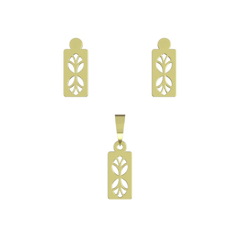 نیم ست طلا 18 عیار زنانه مدوپد مدل مستطیل کد NA10863 نیم ست طلا 18 عیار زنانه مدوپد مدل مستطیل کد NA10863