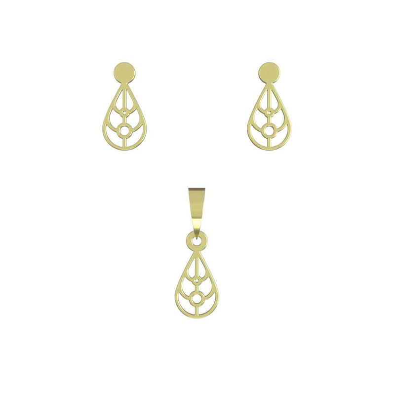 نیم ست طلا 18 عیار زنانه مدوپد مدل اشک کد NA10872 نیم ست طلا 18 عیار زنانه مدوپد مدل اشک کد NA10872