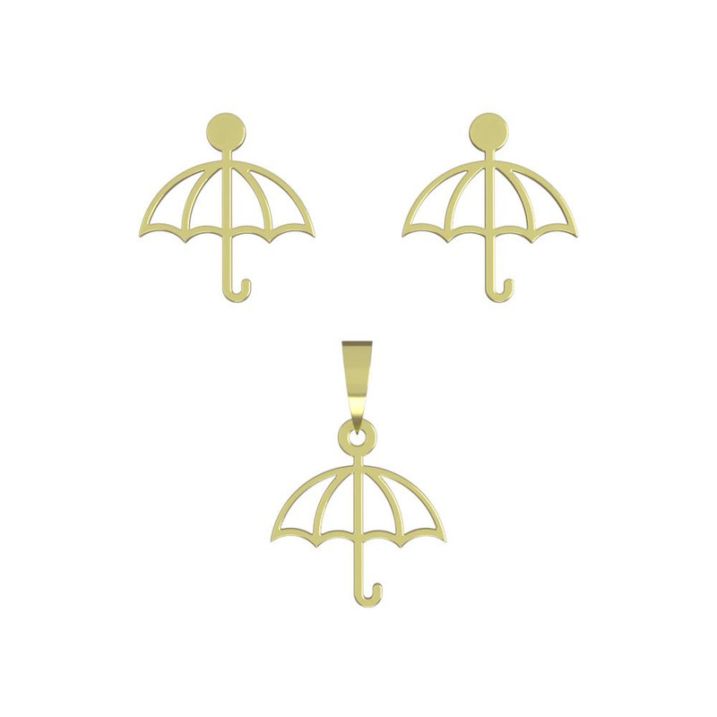 نیم ست طلا 18 عیار زنانه مدوپد مدل چتر کد NA10892 نیم ست طلا 18 عیار زنانه مدوپد مدل چتر کد NA10892