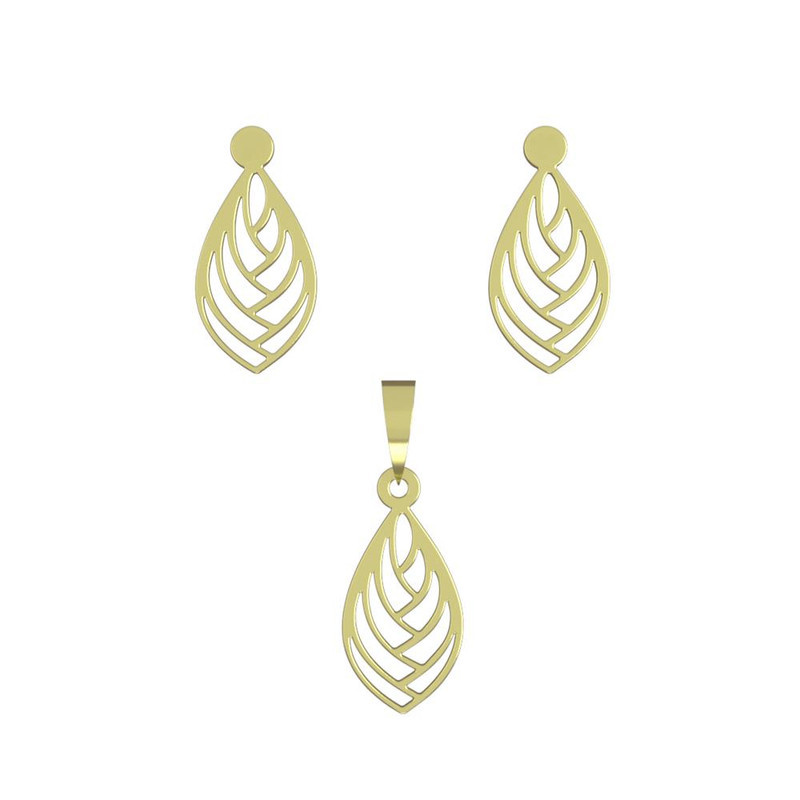 نیم ست طلا 18 عیار زنانه مدوپد مدل اشک کد NA10907 نیم ست طلا 18 عیار زنانه مدوپد مدل اشک کد NA10907