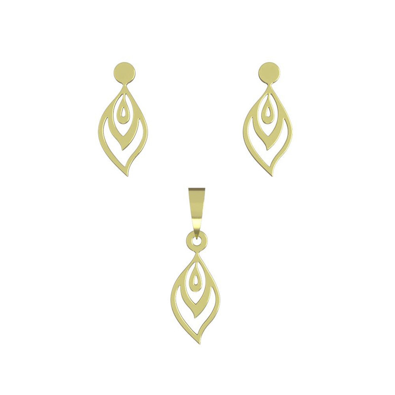 نیم ست طلا 18 عیار زنانه مدوپد مدل اشک کد NA10908 نیم ست طلا 18 عیار زنانه مدوپد مدل اشک کد NA10908