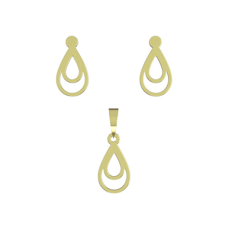 نیم ست طلا 18 عیار زنانه مدوپد مدل اشک کد NA10937 نیم ست طلا 18 عیار زنانه مدوپد مدل اشک کد NA10937