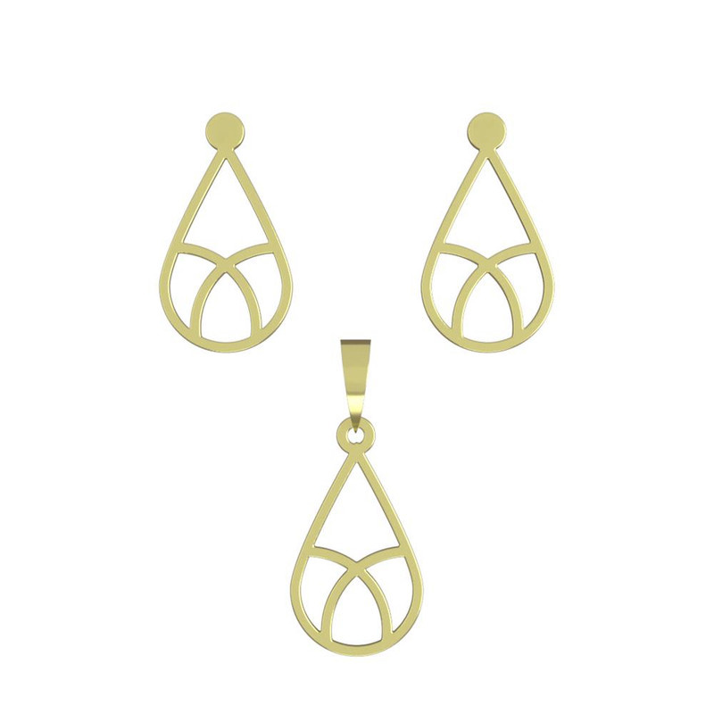 نیم ست طلا 18 عیار زنانه مدوپد مدل اشک کد NA10939 نیم ست طلا 18 عیار زنانه مدوپد مدل اشک کد NA10939