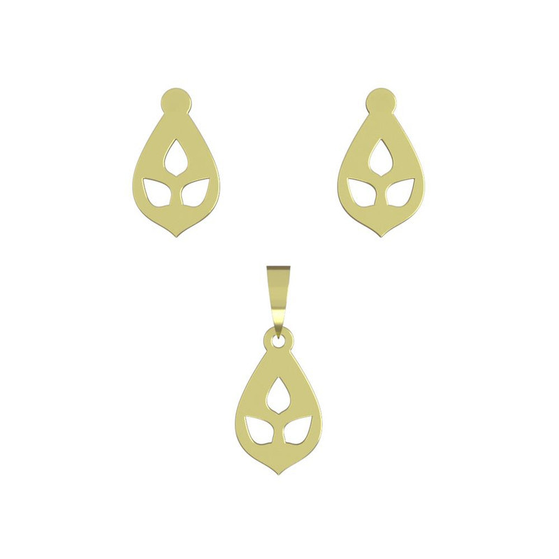 نیم ست طلا 18 عیار زنانه مدوپد مدل اشک کد NA10959 نیم ست طلا 18 عیار زنانه مدوپد مدل اشک کد NA10959