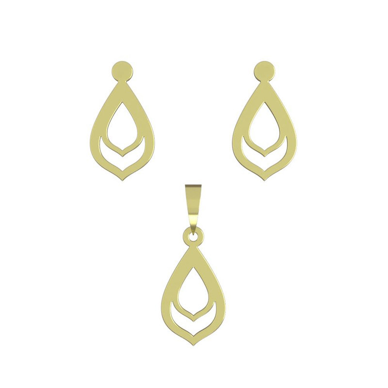 نیم ست طلا 18 عیار زنانه مدوپد مدل اشک کد NA10970 نیم ست طلا 18 عیار زنانه مدوپد مدل اشک کد NA10970