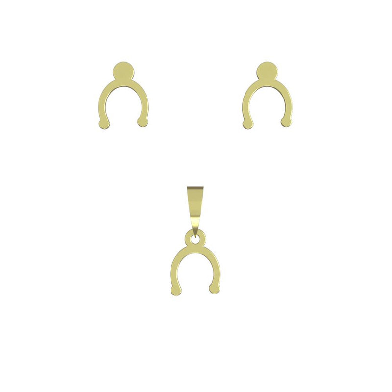 نیم ست طلا 18 عیار زنانه مدوپد مدل نیم دایره کد NA11033 نیم ست طلا 18 عیار زنانه مدوپد مدل نیم دایره کد NA11033