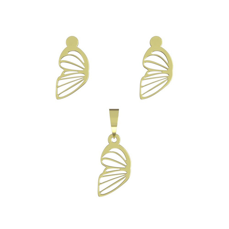 نیم ست طلا 18 عیار زنانه مدوپد مدل بال پروانه کد NA11092 نیم ست طلا 18 عیار زنانه مدوپد مدل بال پروانه کد NA11092