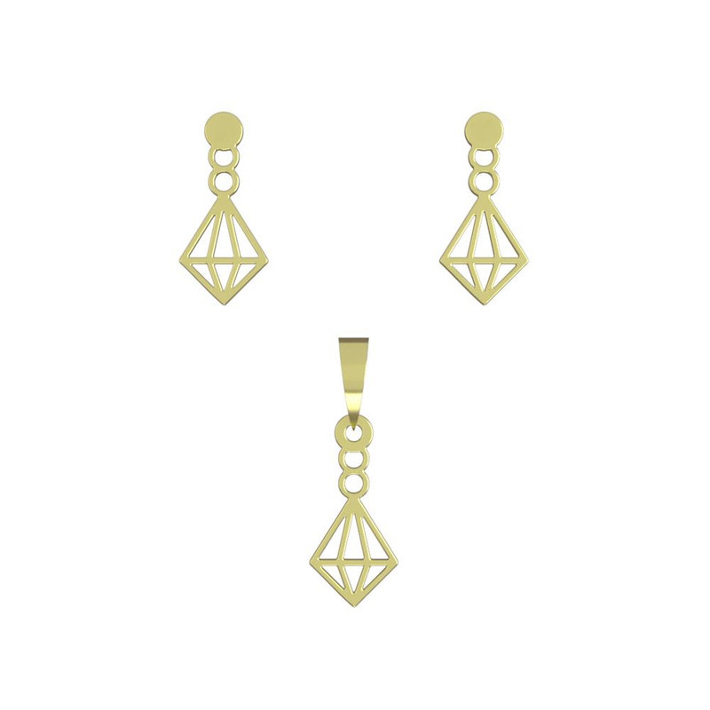 نیم ست طلا 18 عیار زنانه مدوپد مدل الماس کد NA11124 نیم ست طلا 18 عیار زنانه مدوپد مدل الماس کد NA11124