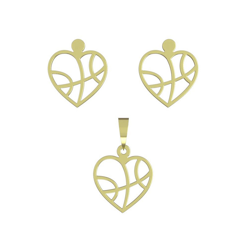 نیم ست طلا 18 عیار زنانه مدوپد مدل قلب کد NA11170 نیم ست طلا 18 عیار زنانه مدوپد مدل قلب کد NA11170