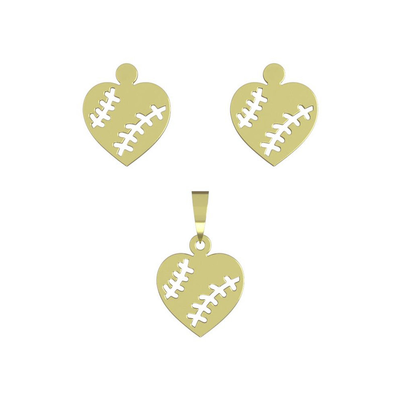 نیم ست طلا 18 عیار زنانه مدوپد مدل قلب کد NA11174 نیم ست طلا 18 عیار زنانه مدوپد مدل قلب کد NA11174