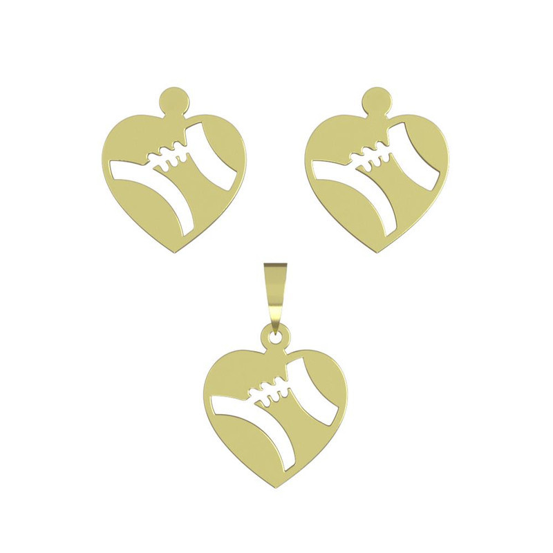 نیم ست طلا 18 عیار زنانه مدوپد مدل قلب کد NA11175 نیم ست طلا 18 عیار زنانه مدوپد مدل قلب کد NA11175