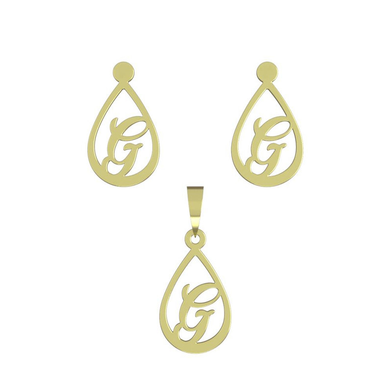 نیم ست طلا 18 عیار زنانه مدوپد مدل حرف G کد NA11185 نیم ست طلا 18 عیار زنانه مدوپد مدل حرف G کد NA11185