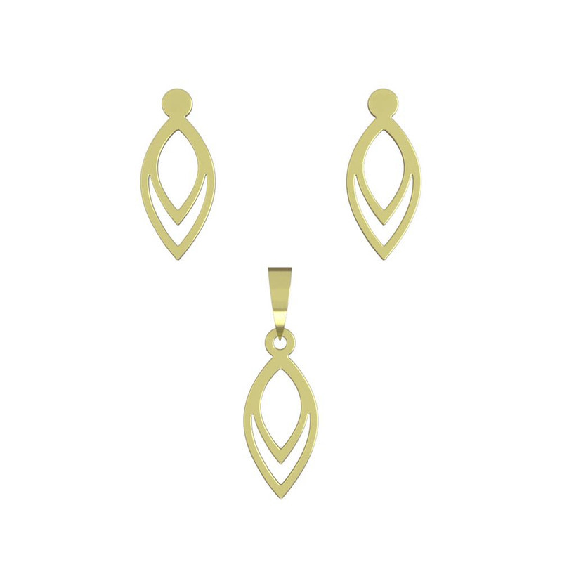 نیم ست طلا 18 عیار زنانه مدوپد مدل اشک کد NA11196 نیم ست طلا 18 عیار زنانه مدوپد مدل اشک کد NA11196