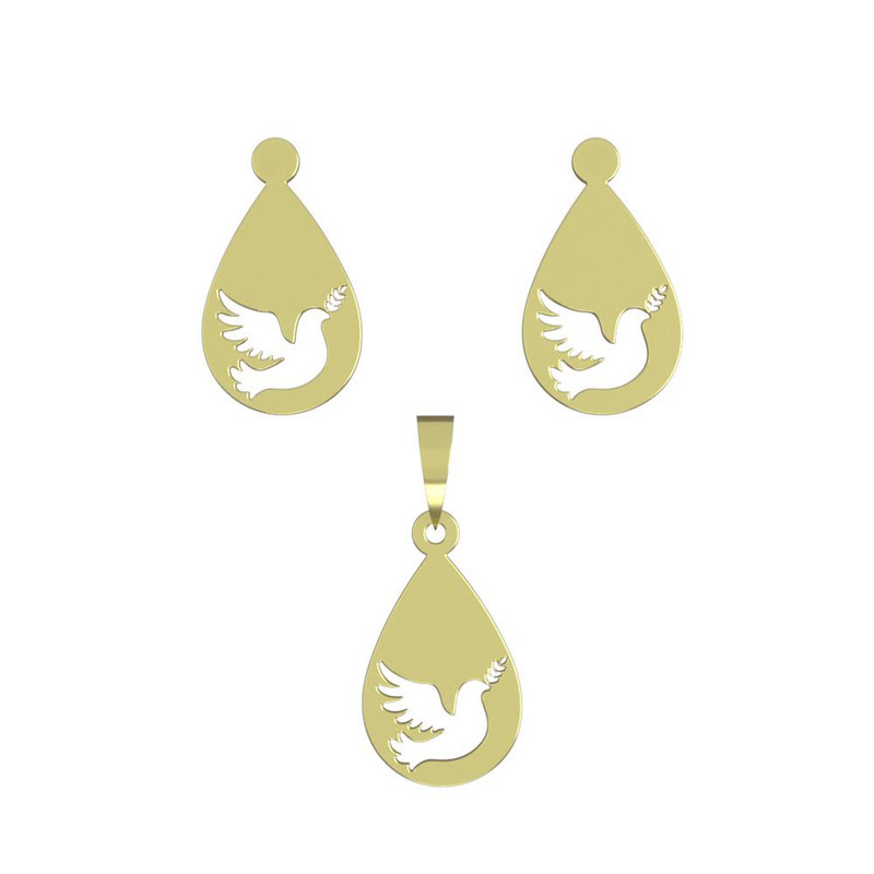 نیم ست طلا 18 عیار زنانه مدوپد مدل پرنده کد NA11216 نیم ست طلا 18 عیار زنانه مدوپد مدل پرنده کد NA11216