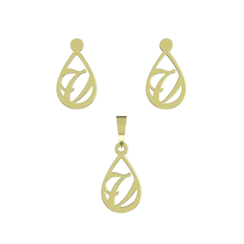 نیم ست طلا 18 عیار زنانه مدوپد مدل حرف v کد NA11245 نیم ست طلا 18 عیار زنانه مدوپد مدل حرف v کد NA11245