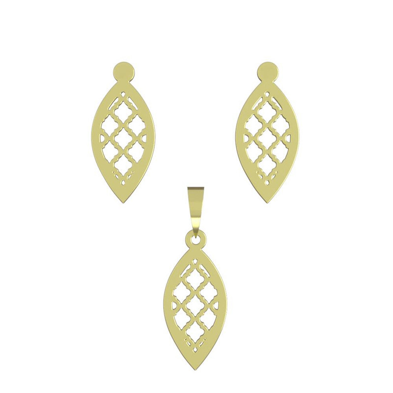 نیم ست طلا 18 عیار زنانه مدوپد مدل اشک کد NA11281 نیم ست طلا 18 عیار زنانه مدوپد مدل اشک کد NA11281