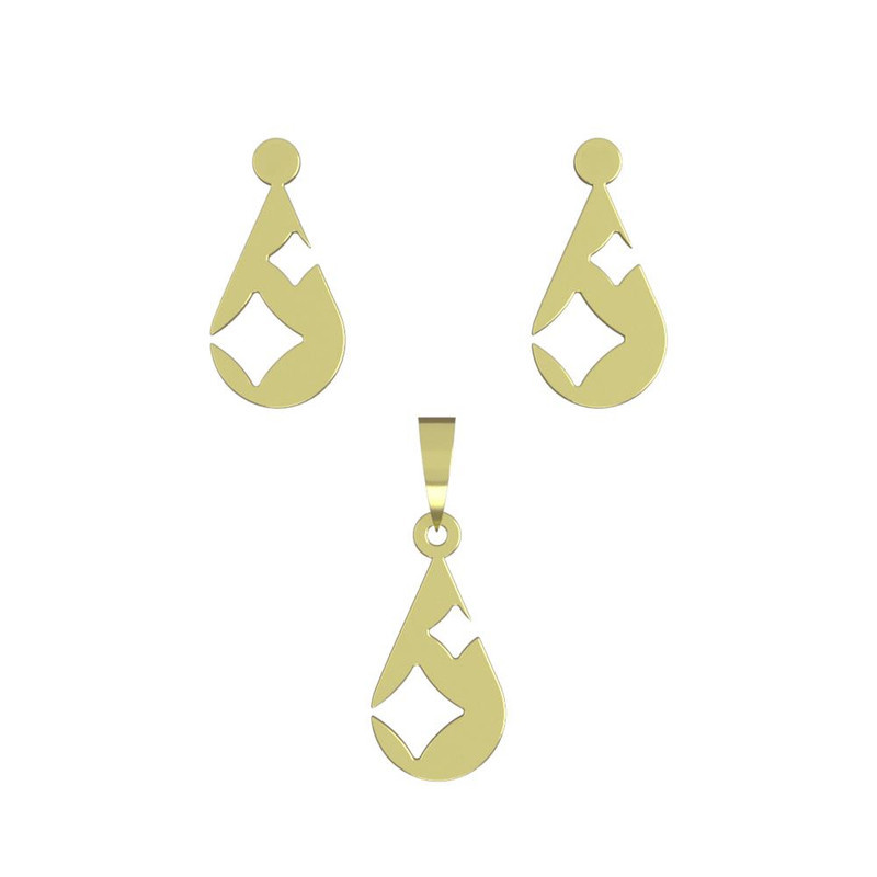 نیم ست طلا 18 عیار زنانه مدوپد مدل اشک کد NA11284 نیم ست طلا 18 عیار زنانه مدوپد مدل اشک کد NA11284