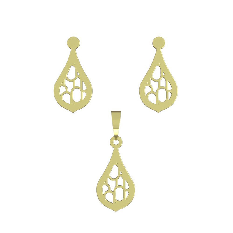 نیم ست طلا 18 عیار زنانه مدوپد مدل اشک کد NA11310 نیم ست طلا 18 عیار زنانه مدوپد مدل اشک کد NA11310