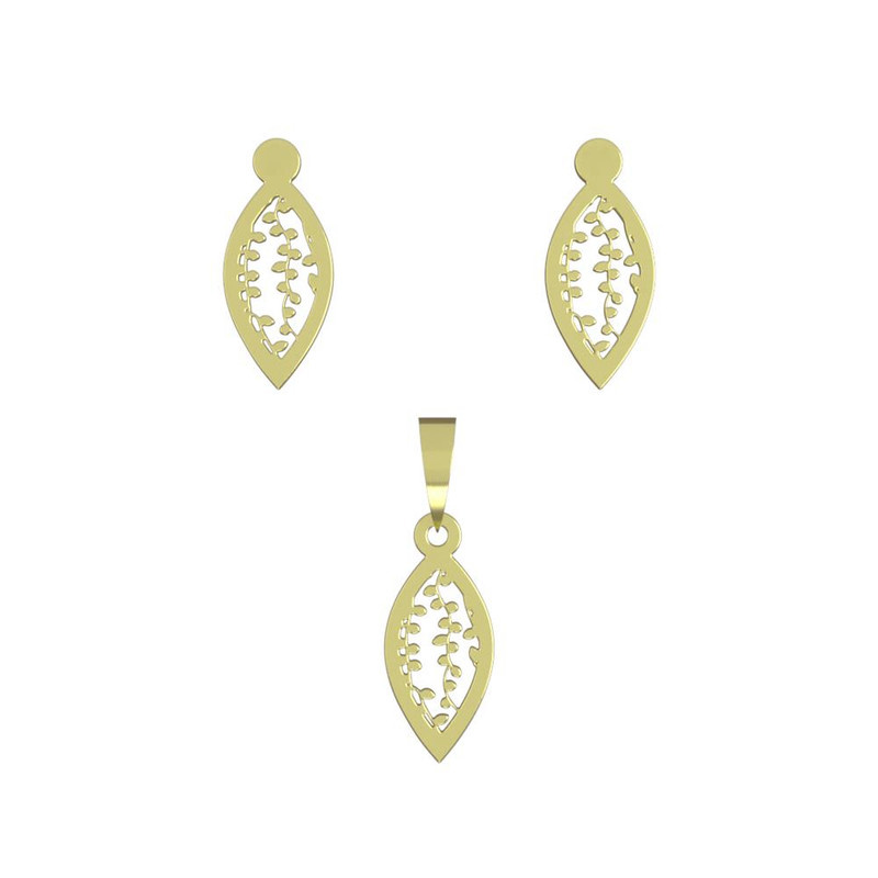 نیم ست طلا 18 عیار زنانه مدوپد مدل اشک کد NA11332 نیم ست طلا 18 عیار زنانه مدوپد مدل اشک کد NA11332