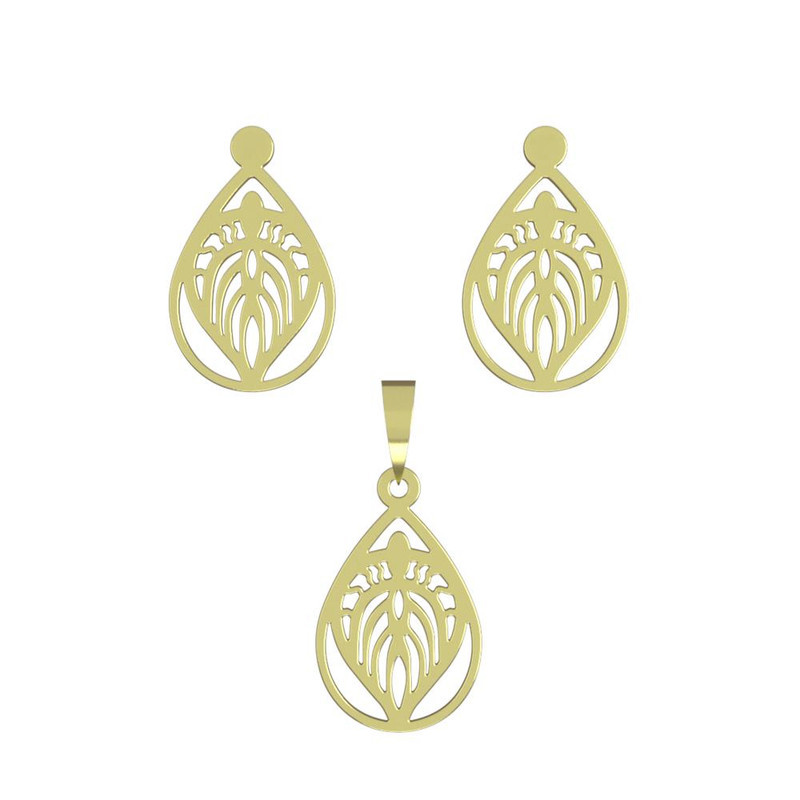 نیم ست طلا 18 عیار زنانه مدوپد مدل هندسی کد NA11343 نیم ست طلا 18 عیار زنانه مدوپد مدل هندسی کد NA11343