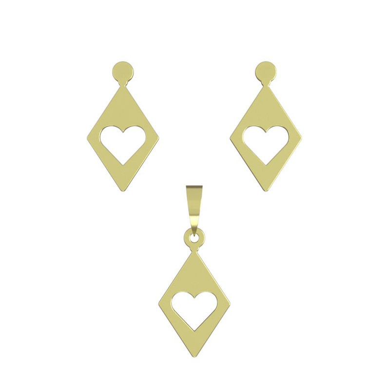 نیم ست طلا 18 عیار زنانه مدوپد مدل قلب کد NA11352 نیم ست طلا 18 عیار زنانه مدوپد مدل قلب کد NA11352