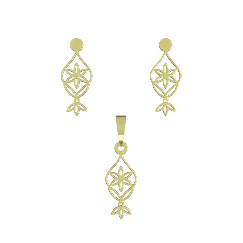 نیم ست طلا 18 عیار زنانه مدوپد مدل هندسی کد NA11381 نیم ست طلا 18 عیار زنانه مدوپد مدل هندسی کد NA11381