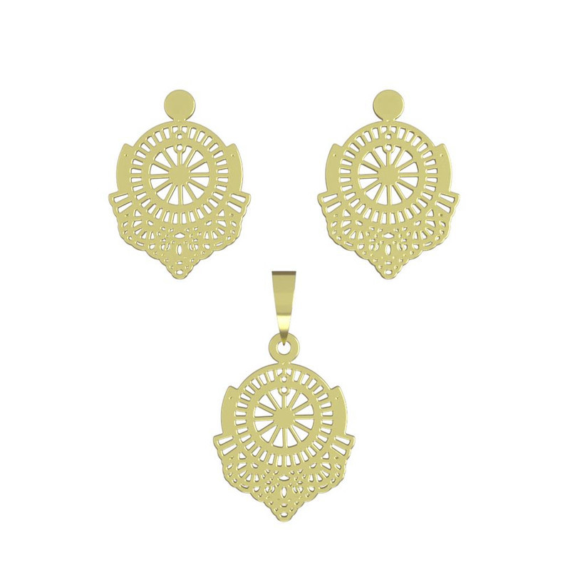 نیم ست طلا 18 عیار زنانه مدوپد مدل هندسی کد NA11451 نیم ست طلا 18 عیار زنانه مدوپد مدل هندسی کد NA11451