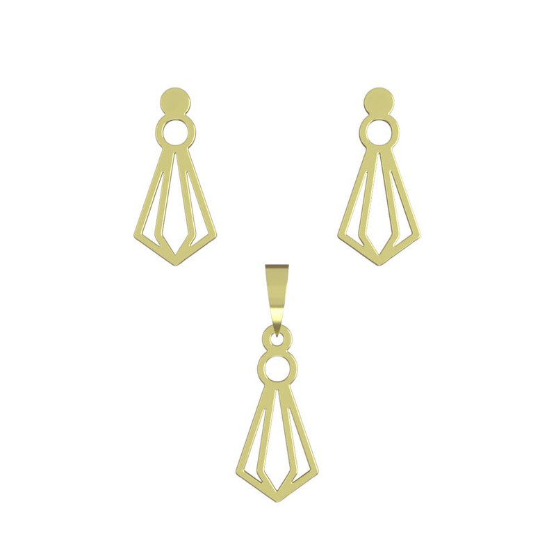 نیم ست طلا 18 عیار زنانه مدوپد مدل هندسی کد NA11478 نیم ست طلا 18 عیار زنانه مدوپد مدل هندسی کد NA11478