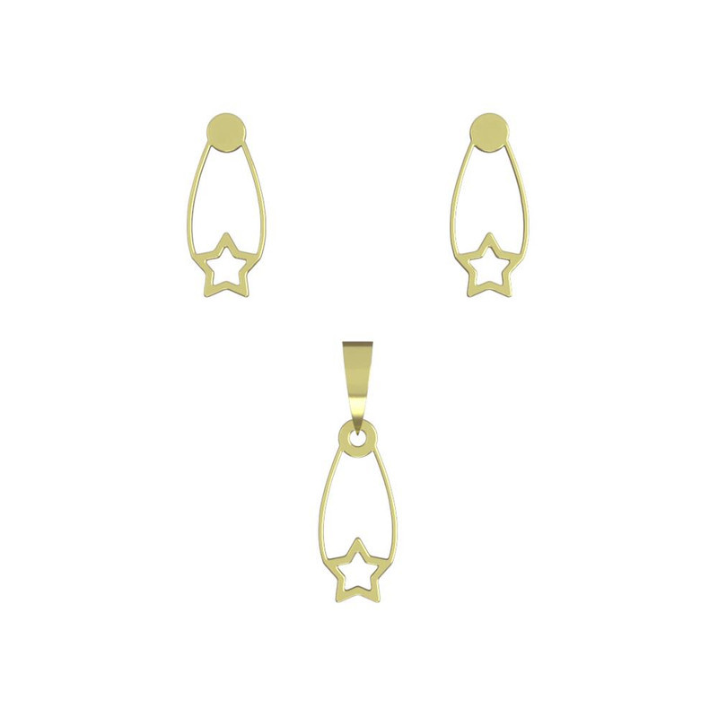 نیم ست طلا 18 عیار زنانه مدوپد مدل ستاره کد NA11480 نیم ست طلا 18 عیار زنانه مدوپد مدل ستاره کد NA11480