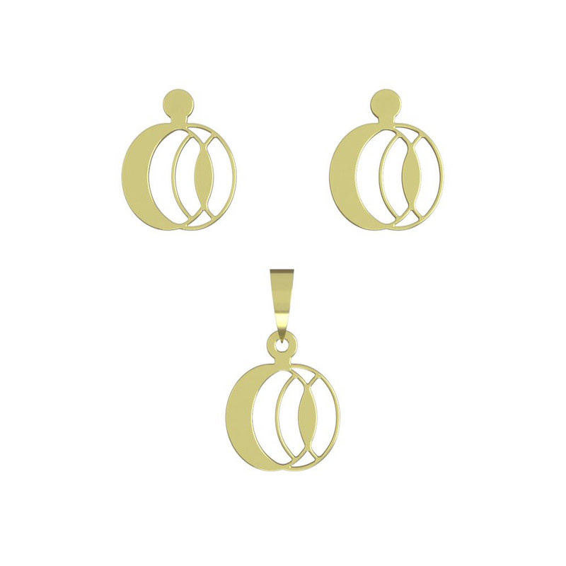 نیم ست طلا 18 عیار زنانه مدوپد مدل هندسی کد NA11482 نیم ست طلا 18 عیار زنانه مدوپد مدل هندسی کد NA11482