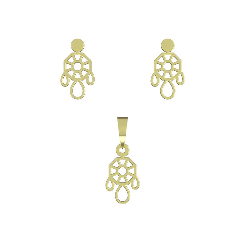 نیم ست طلا 18 عیار زنانه مدوپد مدل هندسی کد NA11501 نیم ست طلا 18 عیار زنانه مدوپد مدل هندسی کد NA11501