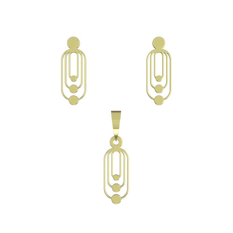 نیم ست طلا 18 عیار زنانه مدوپد مدل هندسی کد NA11505 نیم ست طلا 18 عیار زنانه مدوپد مدل هندسی کد NA11505